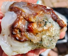 Vtg 1970s Deer Creek Arizona Fire Agate Rough Pieces 124.73 Grams Or 4.4 Ounces 