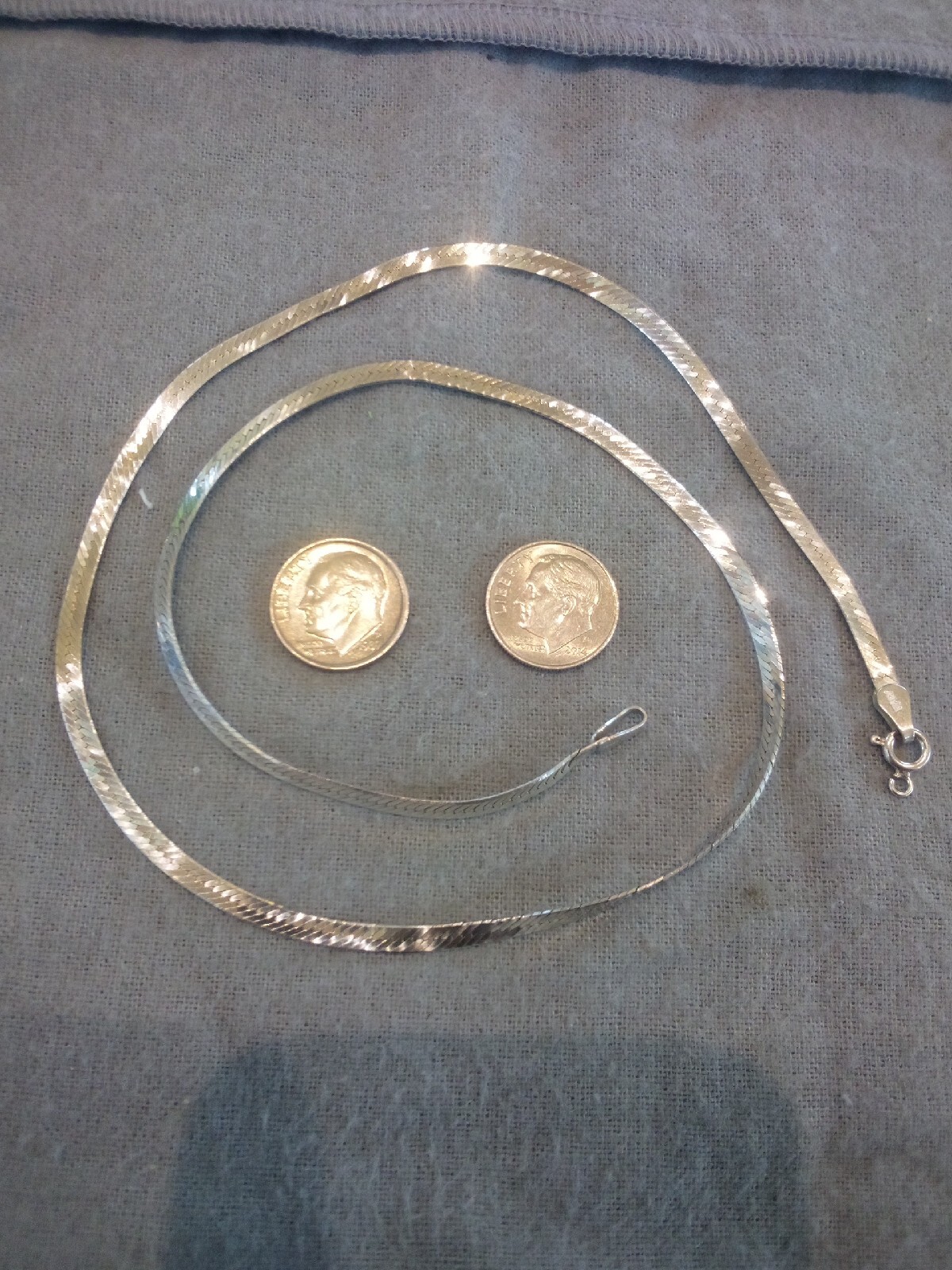 925 20 solid silver herringbone necklace - image 7