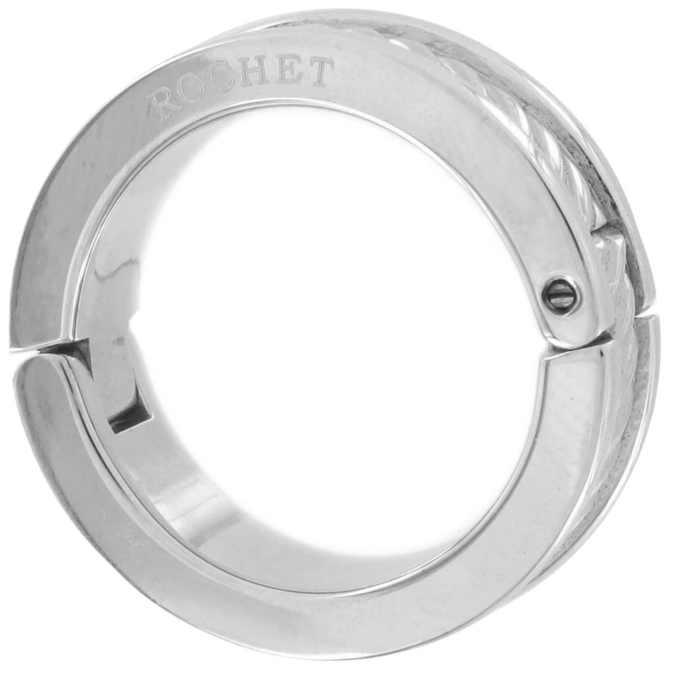Banda de anillo de acero inoxidable Rochet para mujer diseño de cable - talla 7 Foto 2 de 3