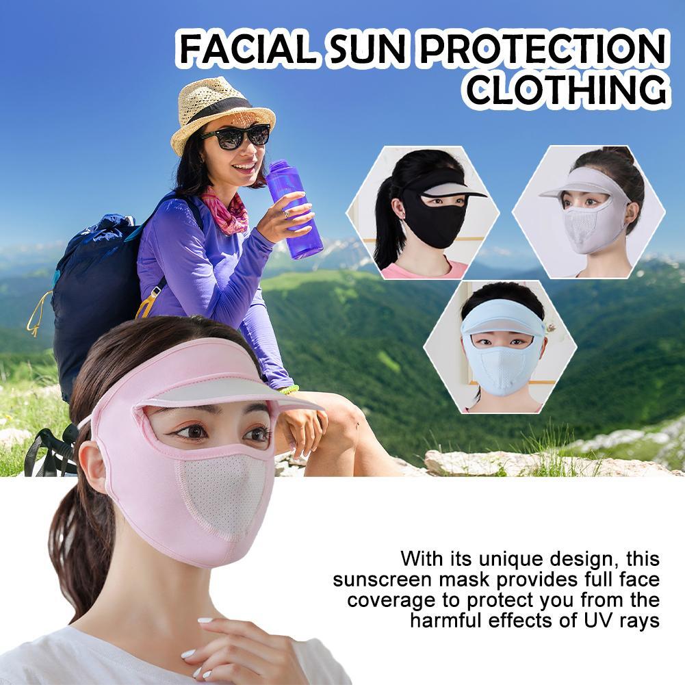 Thin Breathable Sunscreen Full Face Mask Summer UV Cycling Hat ~ F1F2 π☆