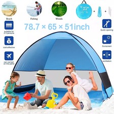 Pop Up Portable Beach Canopy Sun Shade Shelter Outdoor Camping Fishing Tent Mesh