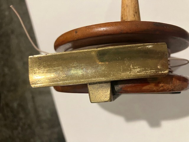 Vintage Wooden Fly Reel, Brass, Nottingham England Origin