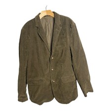 J Crew Men's 100 Cotton 3-Button Corduroy Blazer Brown Size Large