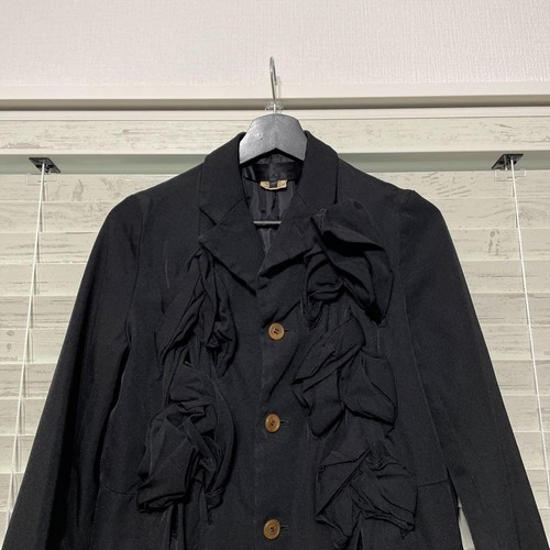 Cappotto donna COMME des GARCONS design floreale taglia JP-S Giappone designer originale - Foto 3 di 13