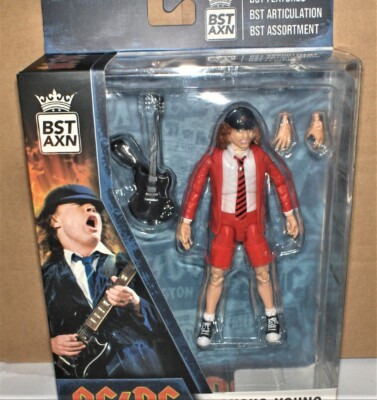 AC/DC ANGUS YOUNG FIGUR HIGHWAY TO HELL TOUR ca.13 cm + Zubehör Neu, Lizenz, RAR