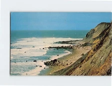 Postcard Mohegan Bluffs Block Island Rhode Island USA
