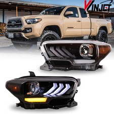 Pair Led Sequential Headlights For 2016 - 2019 Toyota Tacoma Front Drl Lamps Pair Led Sequential Headlights For 2016 - 2019 Toyota Tacoma Front Drl Lamps