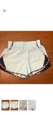 Athletic Works Light Blue girls Lined Athletic Running Shorts Elastic Waist