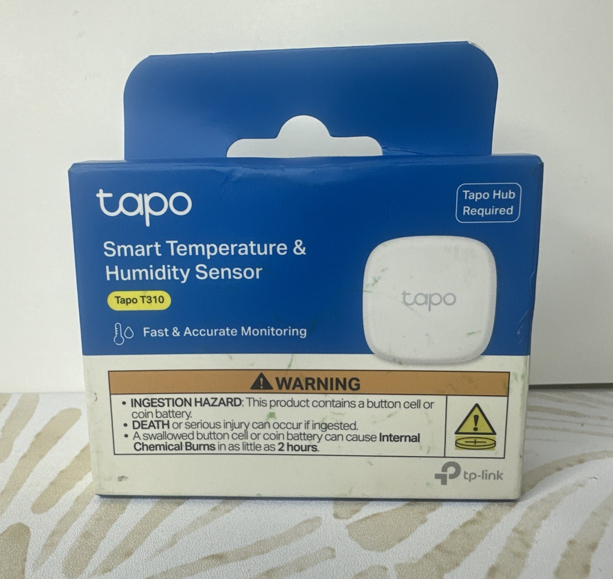 TP-Link Tapo Smart Temperature and Humidity Sensor T310 White Requires Tapo H...