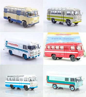 1:43 PAZ 652 672 3201S 3742 3916 Bus Russische Modimio DDR USSSR Soviet OVP NEU