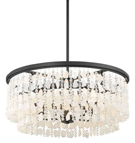 Minka Lavery 6705 Shimmering Elegance 5 Light 28"W Crystal - Sand Coal - Picture 1 of 12