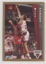 1992-93 Fleer Team Night Sheets Chicago Bulls Back to Singles Will Perdue x1r