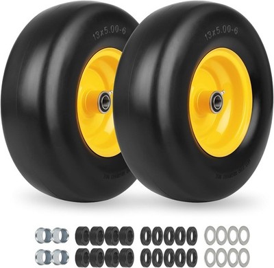 Adjustable 2-Pack 13x5.00-6 Tires - Ideal Replacement for Zero Turn Mowers