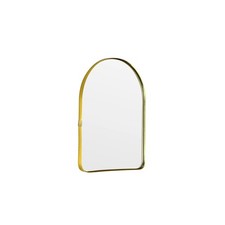 Arched WallMounted Plastic Mirror Vanity Bathroom Gold Finish 7.9x11.8 Inch