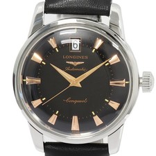 OROLOGIO LONGINES CONQUEST HERITAGE L1.611.4.52.2 AUTOMATICO DATA QUADRANTE NERO UOMO