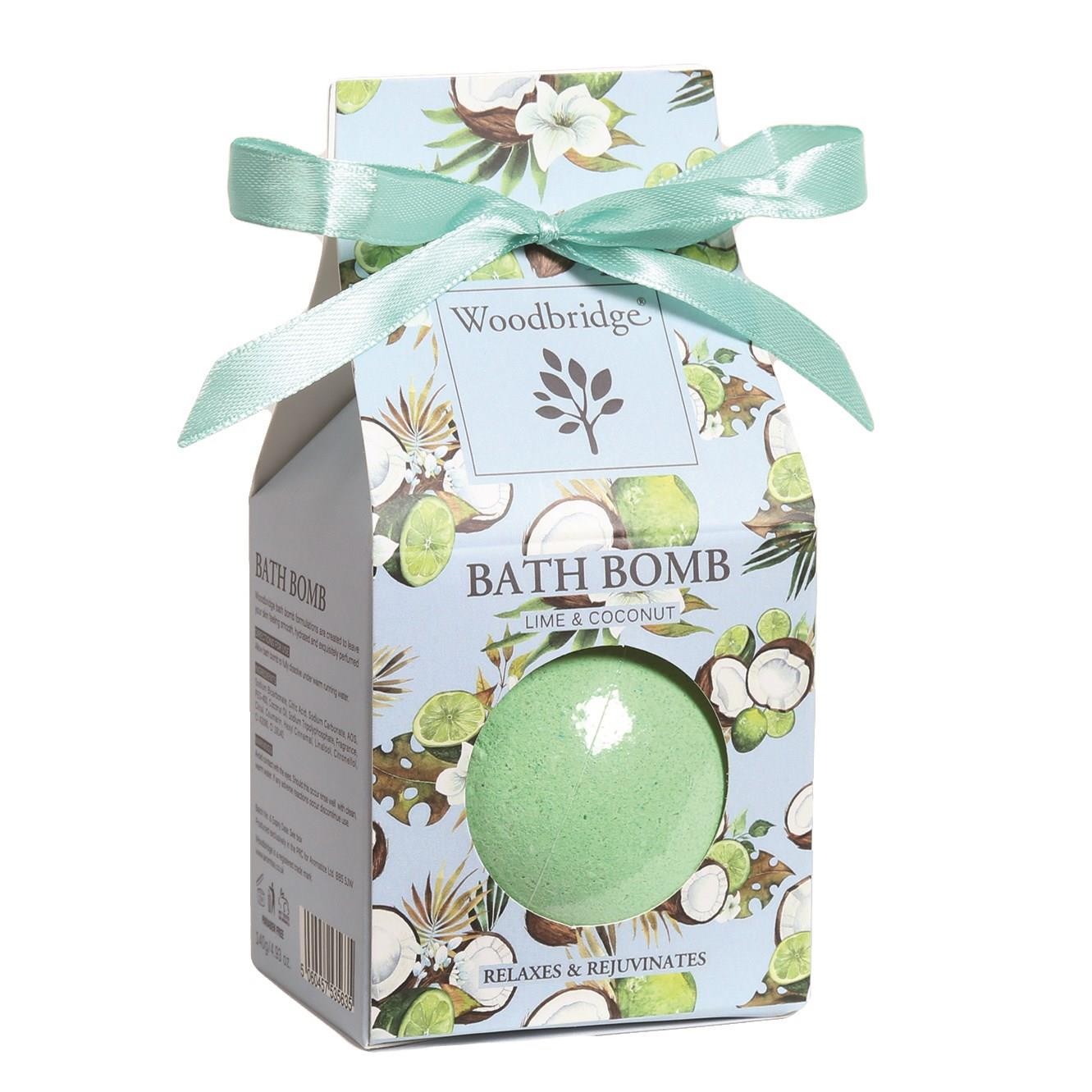 Fragranced Bath Bomb Woodbridge Lime & Coconut Sweet & Excotic Scented Gift