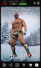 12 DAYS OF TOPPS DAY 9 RUSEV UNCOMMON 2025 WWE SLAM DIGITAL CARD