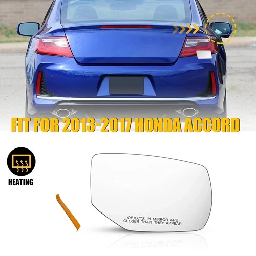 Mirror Glass For 2013 2014-17 Honda Accord Right Side with Backing Plate Convex