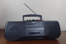 SONY CFS-B15 AM/FM Stereo Cassette player Recorder Boombox Black - WORKS