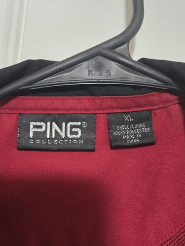 Ping Golf Pullover Übergangsjacke Herren Gr. XL schwarz rot Windbreaker Mantel - Bild 2 von 3