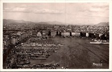 RPPC Old Port of Marsaille France Unposted Photo Postcard D90