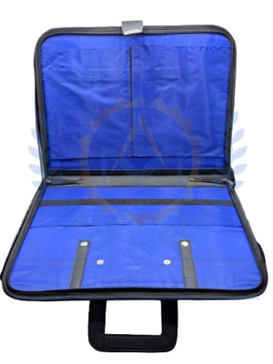 Freimaurer Regalia Aktenetui Grand 20x15 ZOLL Schwarz Leder Brandneu Top Qualität