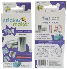 Hello Blink Foil Sticker Maker Refill Pack Lot of 2 (80 Count EACH) New Sealed