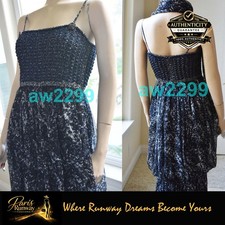 CHANEL most wanted rare 2 piece cc logo full length dress 40 scarf