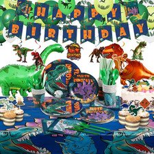Dinosaur Birthday Party Supplies Kit For Boys, Dinosaur Party Decorations-20 Gue