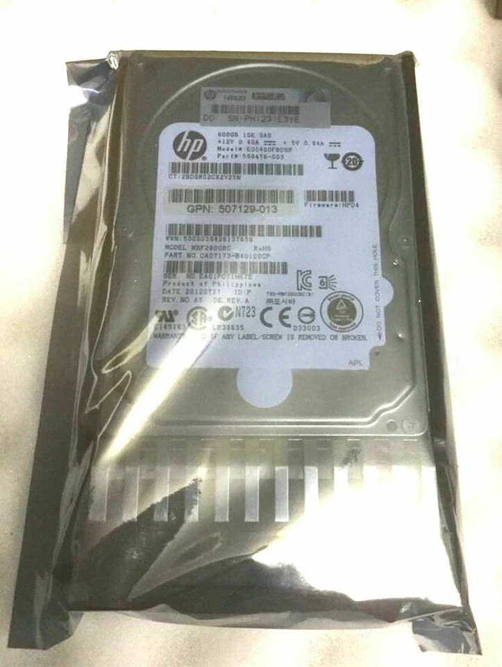 HP 581286-B21  581311-001 600GB 10K 2.5" 6G SAS HDD DP - Image 2 of 4