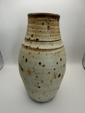 Signed Studio Art Pottery Vase 9.75 Hand Thro...