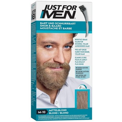 Just For Men Bartfarbe Schnurrbart Tönung gegen graue Haare Farbe Blond M10