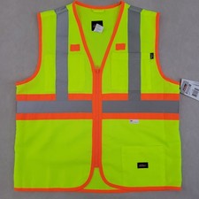 New Dickies High Visibility Safety Vest 3M Reflective Size Large