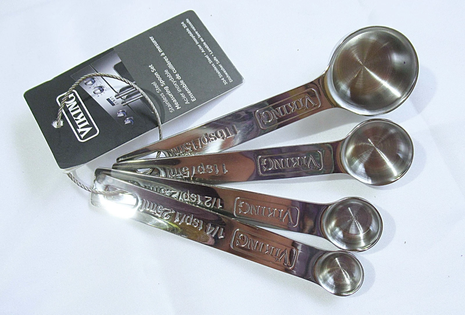 VIKING 4-Piece Stainless Steel Measuring Spoons Set Brand New
Opens in a new window or tab