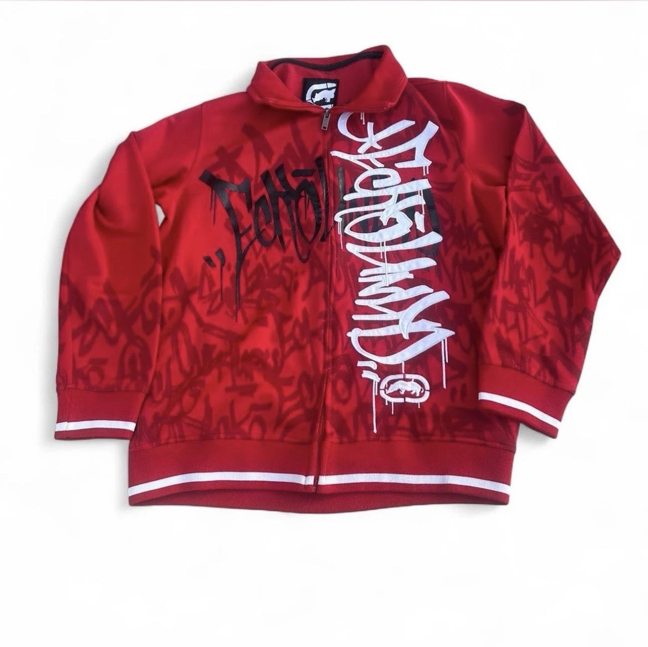 Vintage Y2K Men’s Marc Ecko red zip up Jacket Size medium Holy grail piece