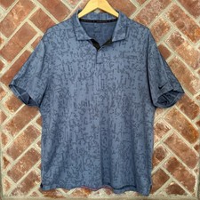 Nike Tiger Woods Collection Polo Shirt Men  s XL Blue Dri-FIT Golf Performance