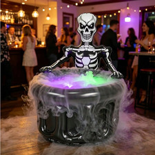 Halloween Inflatable Skeleton Ice Bucket Skull Beverage Cooler Party Decor