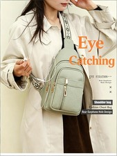Retro Women PU Crossbody Sling Bag, Versatile...