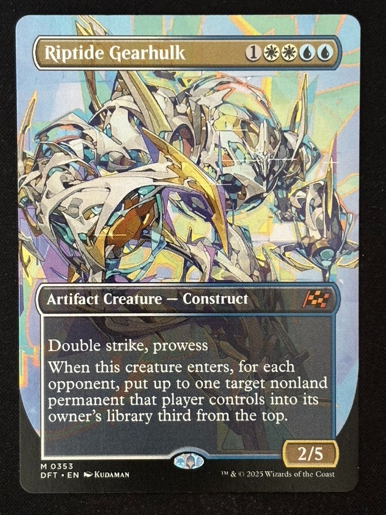 1x MTG Riptide Gearhulk (Borderless) - Aetherdrift (DFT) #353 - Magic