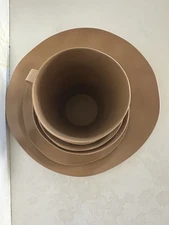 wheat straw dinnerware 2 set (2x7 Pcs = 14 Pcs)