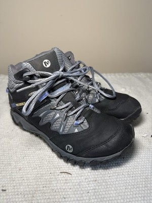 Merrell All Out Blaze Shoes Womens 8.5 Hiking Boots Black Performance Footwear