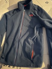 THE NORTH FACE FULL-ZIP FLEECE JACKET - BLACK/RED - BOYS EXTRA LARGE 18-20