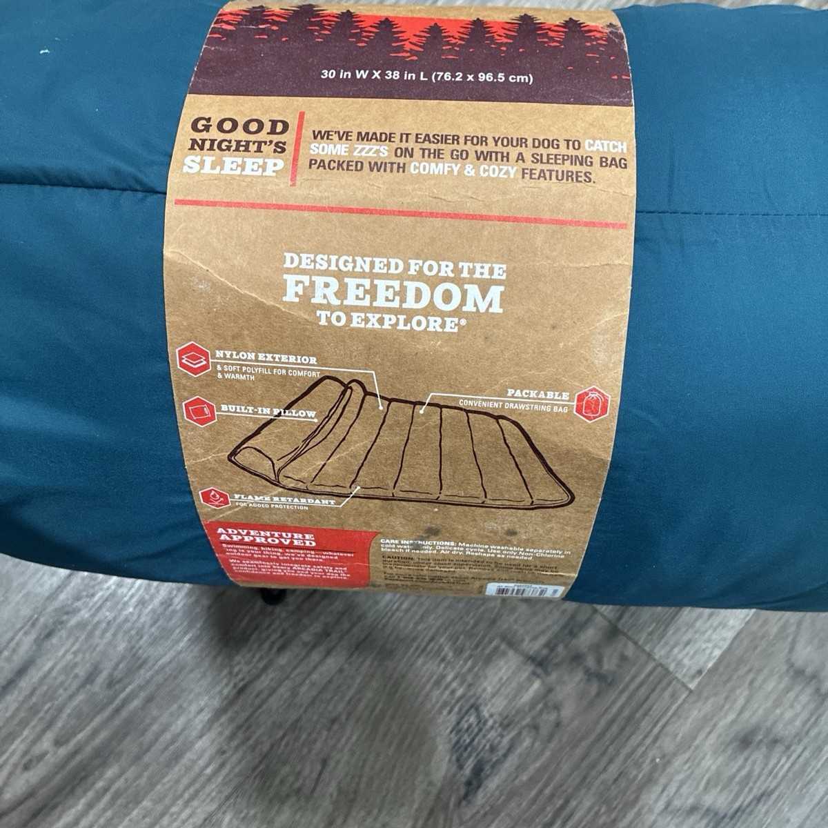 Arcadia Trail Dog Sleeping Bag Flame Retardant Built-In Pillow | eBay