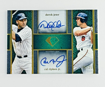 2024 Topps Diamond Icons Derek Jeter Cal Ripken Jr Dual On-Card Autos Gold /25