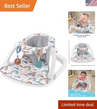 Portable Baby Chair Sit-Me-Up Floor Seat with Developmental Toys  Machine Wa...