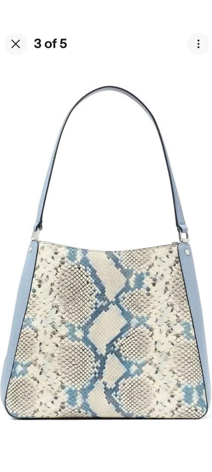 NWT KATE SPADE LEILA SNAKE EMBOSSED MEDIUM TRIPLE COMPARTMENT SHOULDER BAG image 10