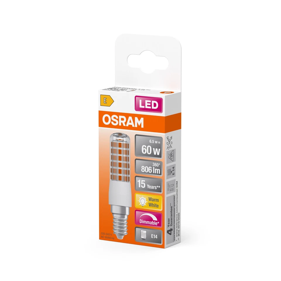 OSRAM LED Superstar Special T SLIM, Dimmbare schlanke LED-Spezial Lampe, E14 - Bild 2 von 3