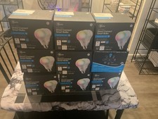 GE Cync Multicolor Smart A19 LED Bulbs, Direct Connect, Alexa/Google, box set 9