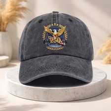 USA 250th Anniversary Hat 1776-2026 Gold Eagle Patriotic America Baseball Cap