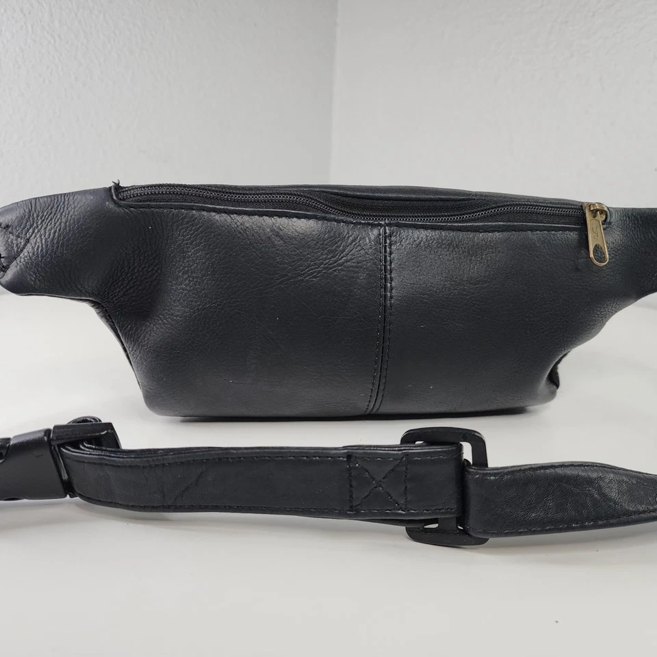 Riñonera de cuero negro Hobo International Juno Bolso Cinturón Hecho en Colombia Foto 4 de 4